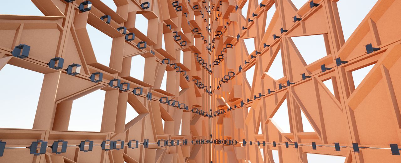 Structural steel access tower, steel detailing model