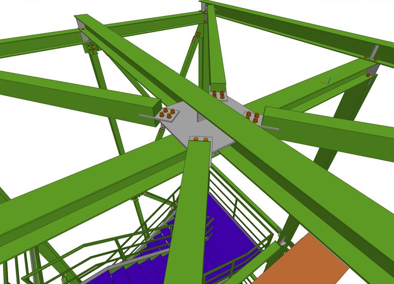 Steel detailing render 10