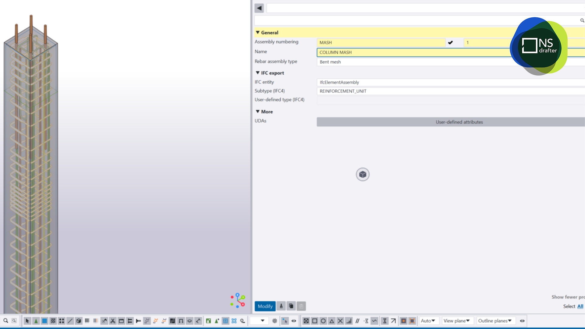 Tekla Rebar Mesh View Creator