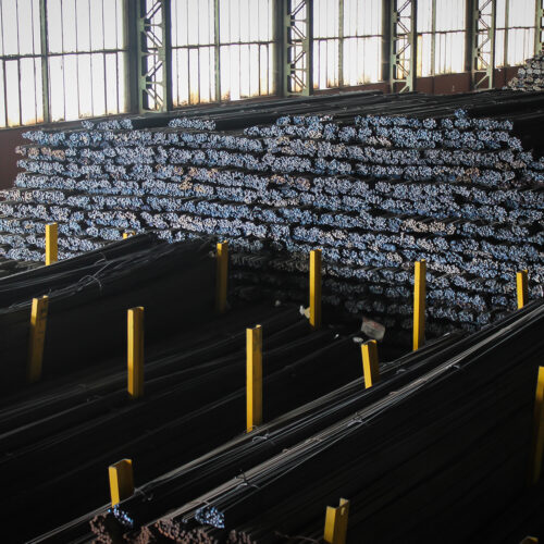 Stacks of reinforcement bars