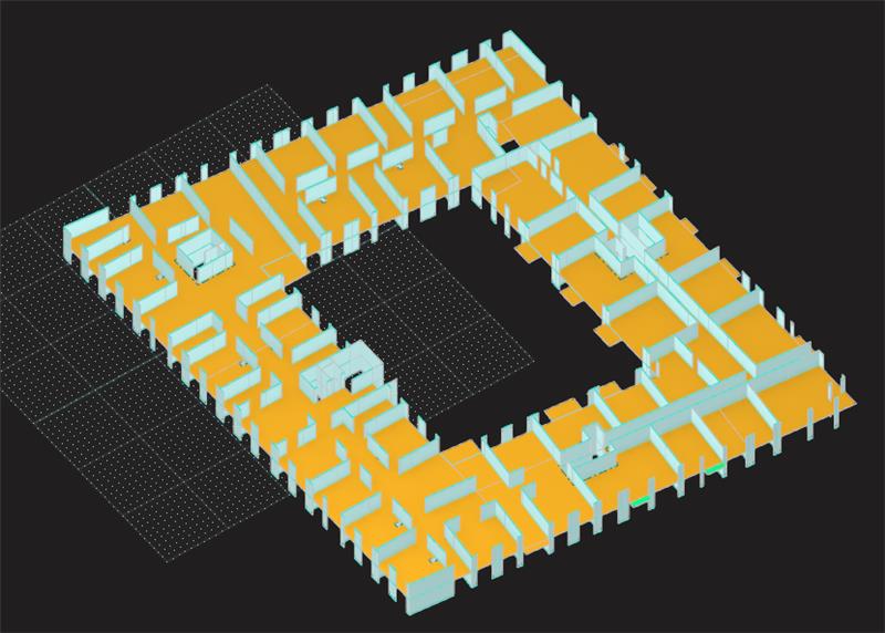 Typical Floor Structural Plan | NS Drafter Typical floor structural plan with slab system, beams, and column positions