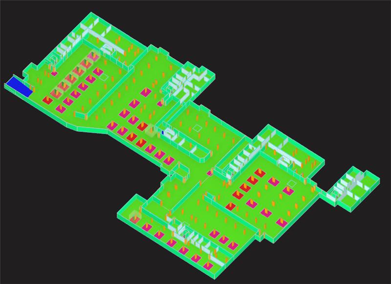Basement Structural Model | NS Drafter Basement structural plan showing foundation layout, columns, and reinforced concrete elements