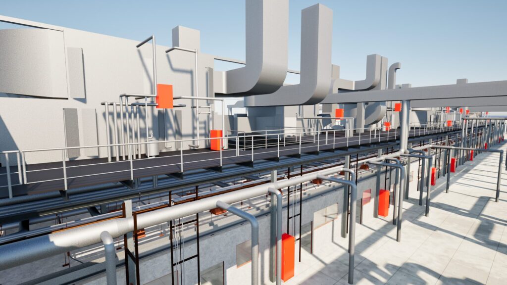Image4 Mechanical and electrical installations from an MEP modeling project